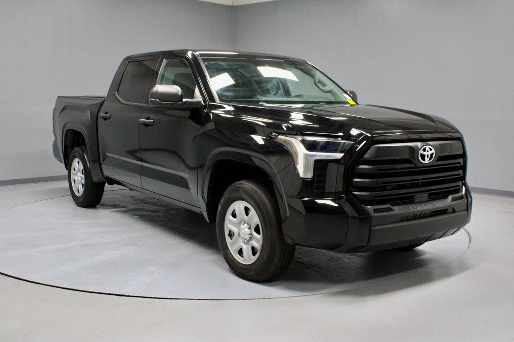 2024 Toyota Tundra 4WD SR in Midnight Black Metallic — front three-quarter view