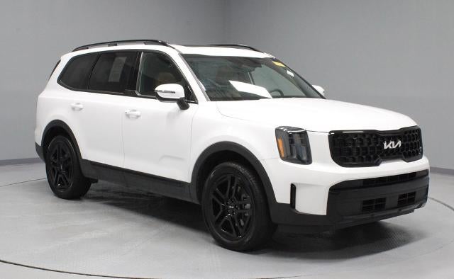 2024 Kia Telluride EX X-Line in Glacial White Pearl — front three-quarter view