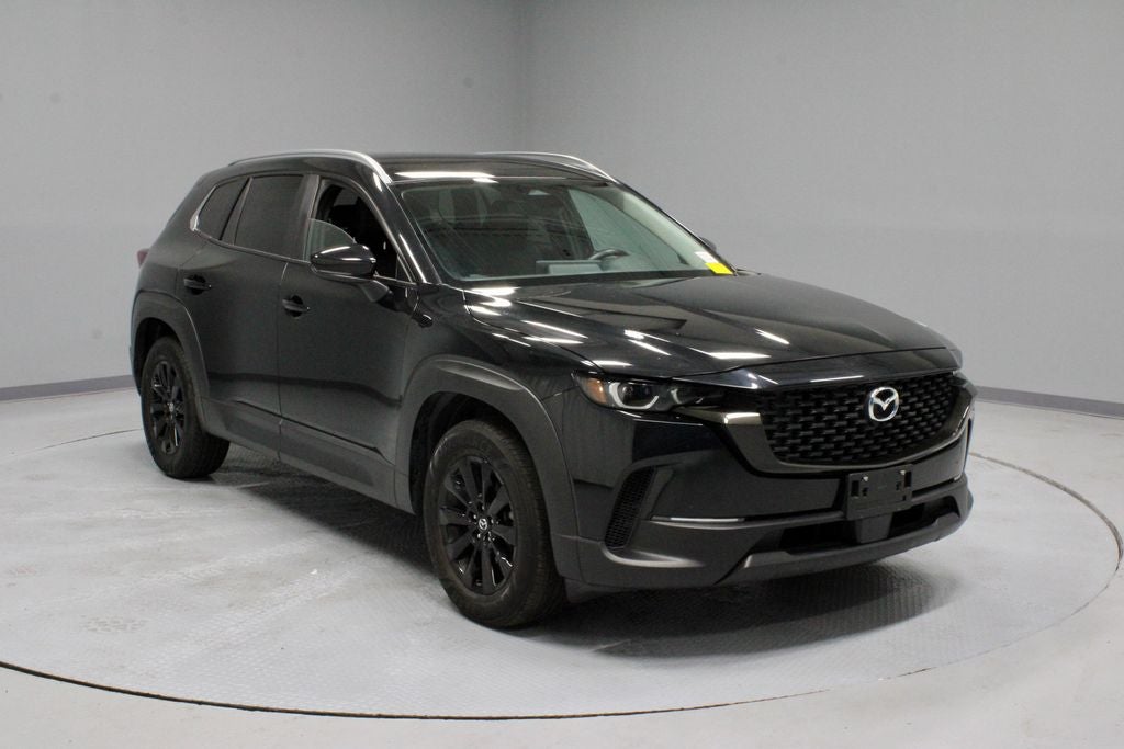 2025 Mazda Mazda CX-50 2.5 S Preferred Package in Jet Black Mica — front three-quarter view