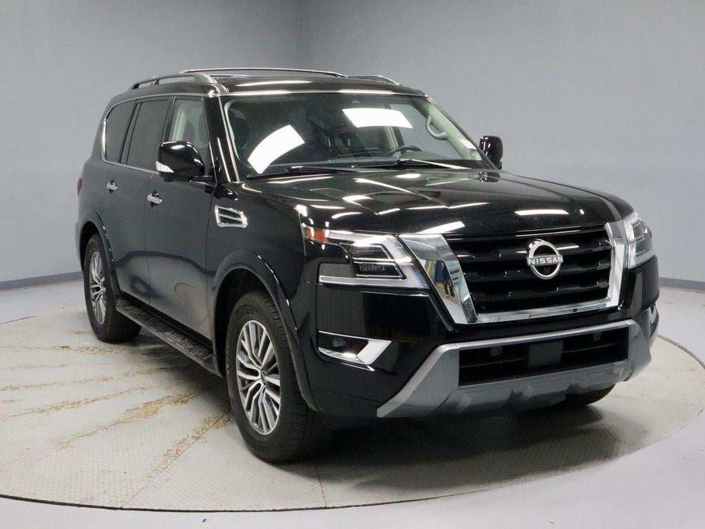 2023 Nissan Armada SL in Black — front three-quarter view