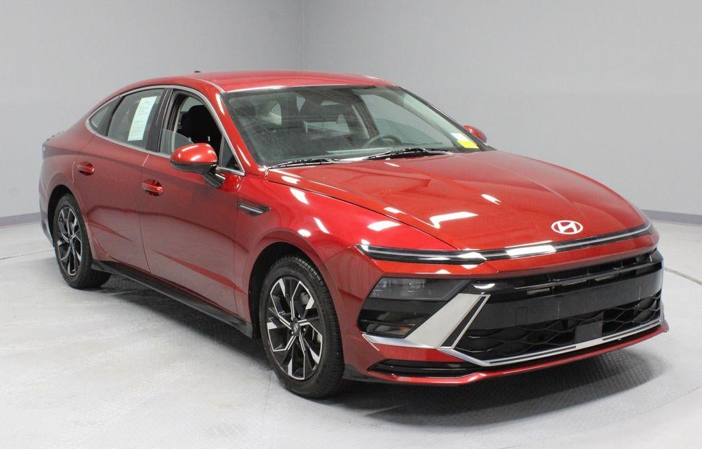 2024 Hyundai SONATA SEL in Ultimate Red — front three-quarter view