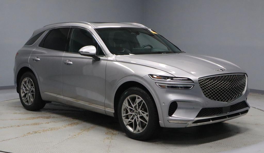 2023 Genesis GV70 2.5T Advanced in Savile Silver — front three-quarter view