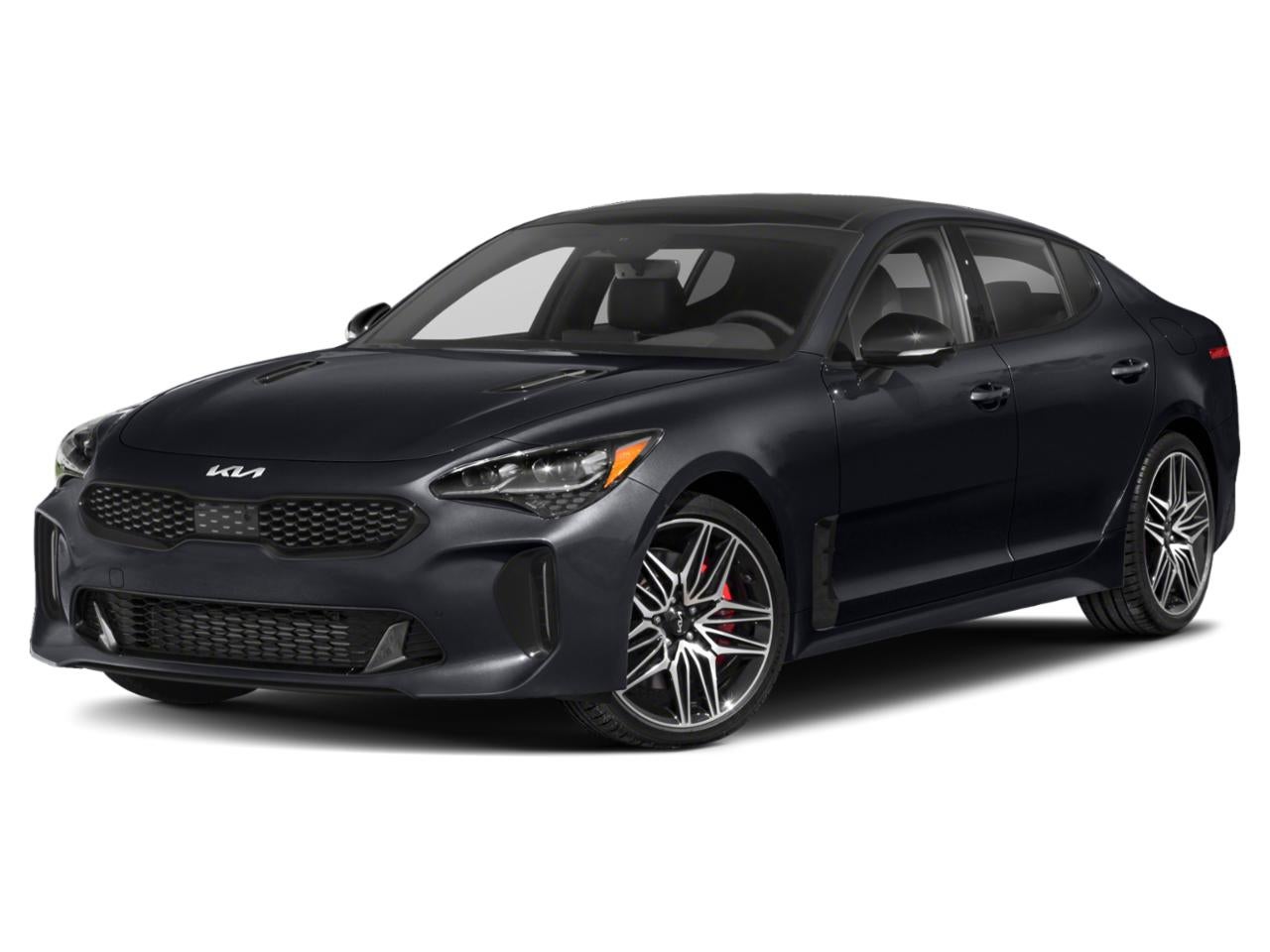 2023 Kia Stinger GT-Line in Panthera Metallic — front three-quarter view
